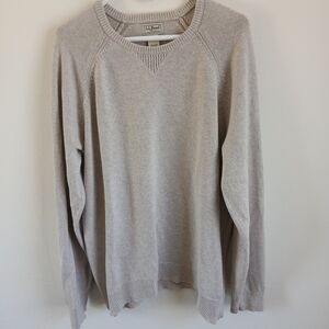 LL Bean Men's Cotton/Cashmere Sweater, Crewneck XL